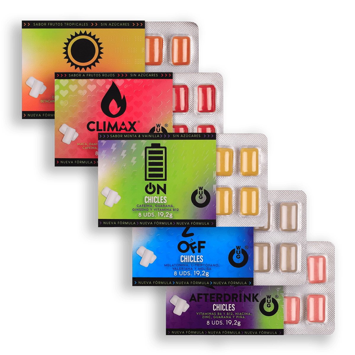 PACK WUG DÍA PERFECTO X5 UDS BLISTER (ON, SOLAR, CLIMAX, OFF, AFTERDRINK)